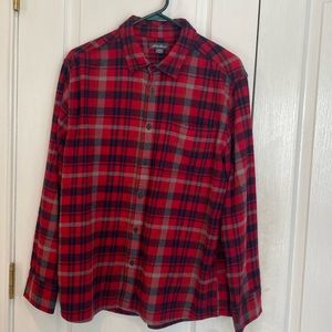 Eddie Bauer Cotton Flannel Shirt Classic Fit Long Sleeve Plaid Men’s XL